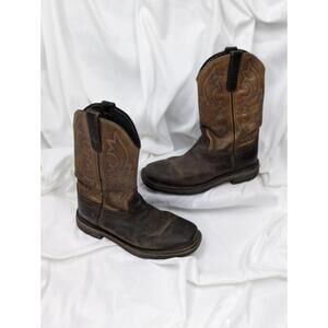 Noble Outfitters Boots Mens Sz 8r Western MidCalf Pull On 65034 Brown Leather